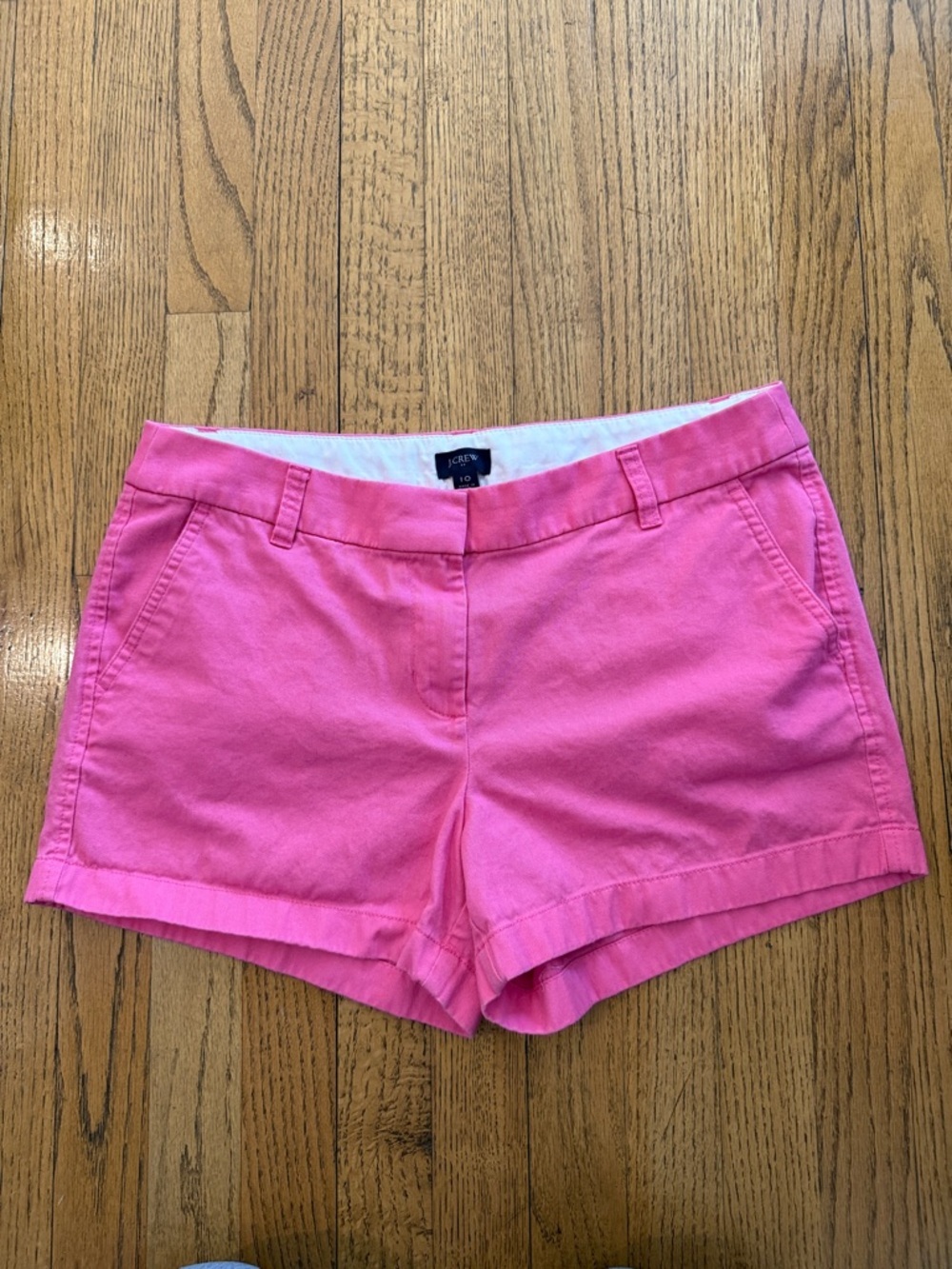 J.Crew Pink Chino Shorts Size 10 Preppy Summer Coastal Cotton Mid Rise